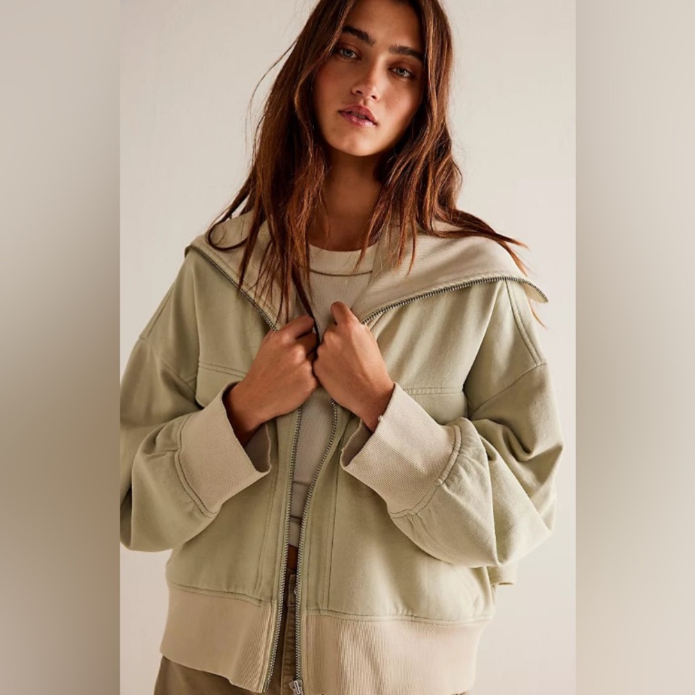 🔥We The Free/Free People Light Spanish Moss Addison Jacket Sz. Large🔥